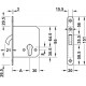 Hafele 911.26.330 Mortise Lock for Sliding Doors w/ Compass Bolt, Profile Cylinder
