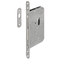 Hafele 911.26.350 Mortise Lock for Sliding Doors w/ Compass Bolt, Profile Cylinder