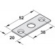Hafele 911.62.230 Striking Plate for Flush Bolt & Door Operating Locking Bolt, Steel, Galvanized