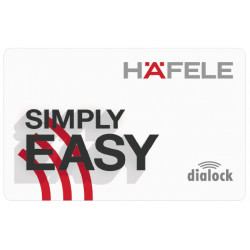 Hafele 917.64.078 User Key, KC Key Card, Dialock, Mifare DESfire EV2, Printed, Plastic, White