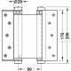 Hafele 927.02.503 Double Action Spring Hinge for Flush Interior Doors Up to 55 Kg, Matt, Stainless Steel