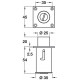 Hafele 938.09.001 Door Holder & Stop, Floor Mounted, Locking or Non-Locking