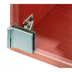 Richelieu HIN65403 Surface Mounted Hinge with Snap Closure for Half-Overlay Glass Doors for Furniture/Cabinet