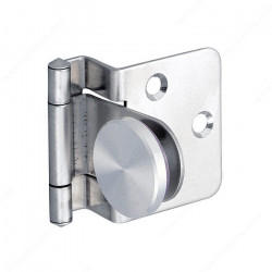 Richelieu 75348140 Surface Mounted Hinge for Half-Overlay Glass Doors for Furniture/Cabinet