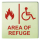 Alpha Communication RSN7041 Area of Refuge Wall Sign, 8 in x 8 in.