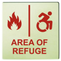Alpha Communication RSN7041NY Area of Refuge Wall Sign with handicapped symbol