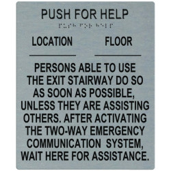Alpha Communication RSN7049LSS Instruction and Location Wall Sign