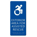 Alpha Communication RSN7086NY Area of Rescue Assistance Wall Sign with handicapped symbol (NYS)