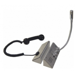 Alpha Communication SC-300H-RTEL Counter Mount Intercom System With Customer Side Handset Station