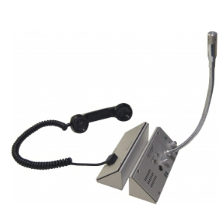 Alpha Communication SC-300H-RTEL Counter Mount Intercom System With Customer Side Handset Station