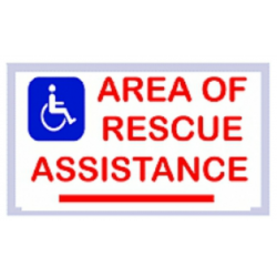 Alpha Communication SN-LM42 Photoluminescent Area of Rescue Assistance Sign