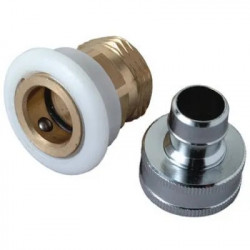 Brass Craft SF0033X Adapter & Snap Nipple, Lead-Free Brass/White Plastic