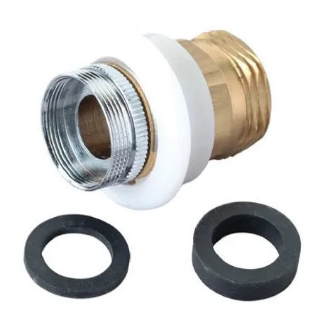 Brass Craft Service Parts SF0078X Faucet Adaptor, Female, Chrome-Plated Brass & White Plastic, 55/64-In. x 27