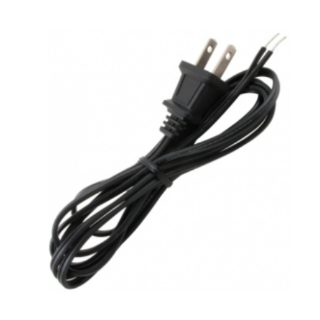 Alpha Communication 55-784 Two-Pronged AC Power Cord, 5' Black
