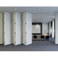 Hafele 943.55.004 Folding Wall Fitting, Slido W-Fold32 100T, Set for Access Door for Systems w/ Bottom Track
