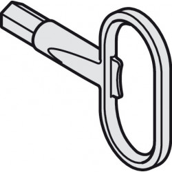 Hafele 943.55.072 Hexagon Socket Key for Locks, For Slido Fold 100-T Folding Wall, Galvanized Steel