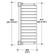 Hafele 980.20.299 Folding Shower Seat, Hewi 801 Series, Pure White, Width - 862 mm