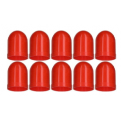 Alpha Communication RP037AK Red Rubber Bulb Covers-10Pk