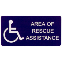 Alpha Communication SI002 Rescue Assistance Sign-Plastic