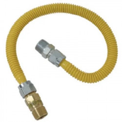 Brass Craft CSSC44R- Gas Connector, Coated Stainless Steel, 1/2-In. I.D., 5/8-In. O.D.
