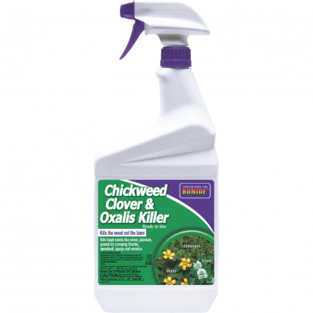 Bonide Products Inc 612 Chickweed, Clover & Oxalis Killer, Ready-to-Use, 32 oz.