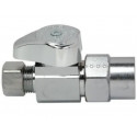 Brass Craft G2PR14X CD Straight CPVC Valve, 1/4 Turn, Chrome, 1/2-In. Nominal CPVC x 3/8-In. Outer Diameter Compression