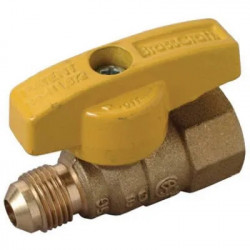 Brass Craft Service Parts PSSL-12 Gas Valve, Straight, 3/8 O.D. x 1/2-In. FPT