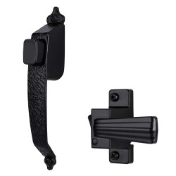 Hampton-Wright Products VC333BL Colonial Tie-Down Push Button Door Latch, Black