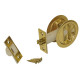 Johnson Hardware 15213PK1 Auto-Latching Pocket Door Lock Set, Bright Brass, 1-3/8" Door Thickness