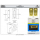 Johnson Hardware 40-3PPK2 Universal Rectangular Sliding Door Flush Pull Set, Bright Brass , 1.34" x 2.97", 2/Pk