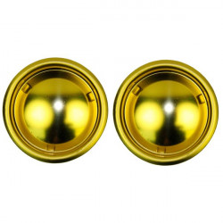 Johnson Hardware 30-3PPK2 30 Series Sliding Door Flush Pulls, Round, Bright Brass, 2/Pk