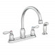 Moen Inc CA87888 Caldwell, Two-Handle High Arc Kitchen Faucet, Chrome