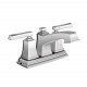 Moen Inc WS84800 Series, Boardwalk, Two-Handle Low Arc 4" Centerset Bathroom Faucet w/ Pop-Up