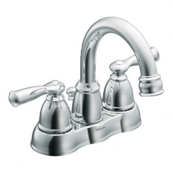 Moen Inc WS84913 Series, Banbury Two-Handle High Arc 4" Centerset Bathroom Faucet w/ Pop-Up