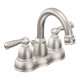 Moen Inc WS84913 Series, Banbury Two-Handle High Arc 4" Centerset Bathroom Faucet w/ Pop-Up