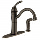 Moen Inc 87230BRB Braemore, One-Handle High Arc Kitchen Faucet w/ Side Spray, Mediterranean Bronze
