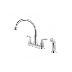 Moen Inc 87403 Bexley, Two-Handle High Arc Kitchen Faucet w/ Spray, Chrome