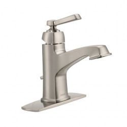 Moen Inc WS84805S Boardwalk, Spot Resist Brushed Nickel One-Handle High Arc Bathroom Faucet