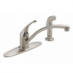 Delta Faucet Co 10901L Foundations Kitchen Faucet With Side Spray, Single Handle