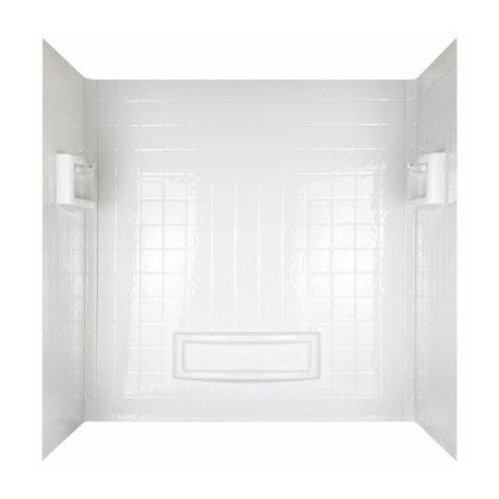 Delta Faucet Co 39094-HD Distinction Bathtub Wall Surround Set, White, 3-Pc.
