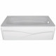 Delta Faucet Co B10311-6032 Laurel Skirted Bathtub, Bright White Gloss, Acrylic, 59.87 x 32 x 18-In.