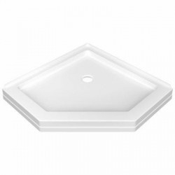Delta Faucet Co 422062 Neo Angle Single Threshold Shower Base, Bright White Gloss, 38.5 x 38.5-In.