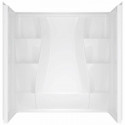 Delta Faucet Co 40204 Classic 400 Curved Bathtub Wall Set, Bright White Gloss, 60 x 30-In., 3-Pc.