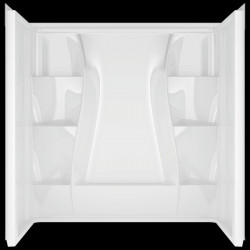 Delta Faucet Co 40044 Classic 400 Bathtub Wall Set, Bright White, 60 x 32-In.