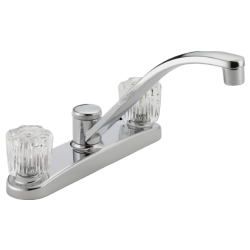 Delta Faucet Co P299201LF Kitchen Faucet, Acrylic Knob Handles, Chrome
