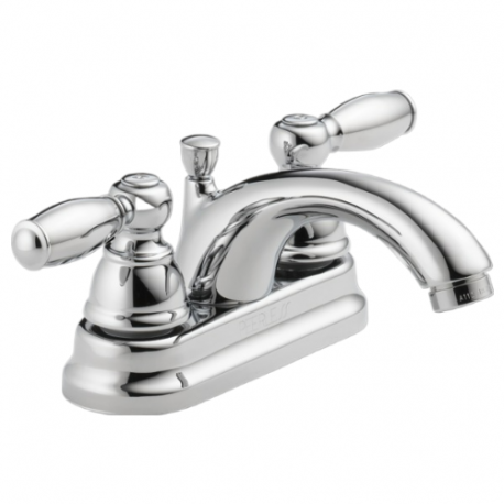 Delta Faucet Co P299675LF Bathroom Faucet, Teapot Spout, Chrome Finish, 2-Lever Handles