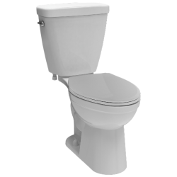 Delta Faucet Co C43101-WH Prelude Toilet, Low-Flow, Elongated-Front, White Vitreous China, 2-Pc.