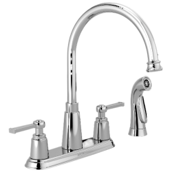 Delta Faucet Co 21742LF Emmett High-Arc Kitchen Faucet, 2 Handles With Side Spray, Chrome