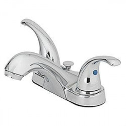 Homewerks Wordwide 24211 Lavatory Faucet With Pop-Up, Centerset, 2 Lever Handles