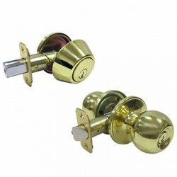 Taiwan Fu Hsing Industrial Co B37L1B KA3 Combination Lockset, Polished Brass